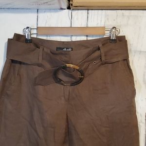 Willi Smith, chocolate brown linen pants